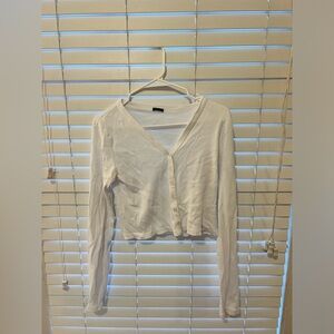 Brandy button down ribbed shirt